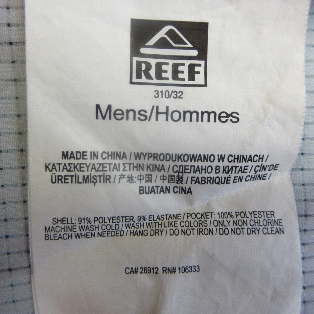 Reef Boardshorts Mens 36 Blue Grey Floral Tropical Surf Swim